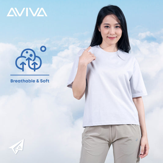 AVIVA A-LINE Lifestyle Cotton Elegance Women Oversize Tee (81-8120)