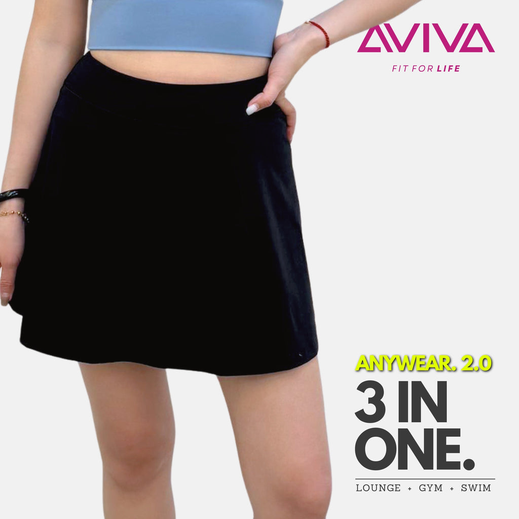 AVIVA ANYWEAR2.0 3 In 1 Women Skirt with inner pant (81-5041)