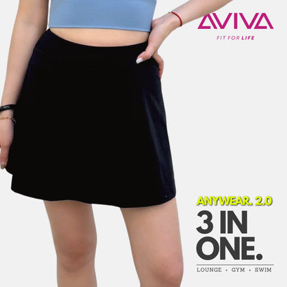 AVIVA ANYWEAR2.0 3 In 1 Women Skirt with inner pant (81-5041)