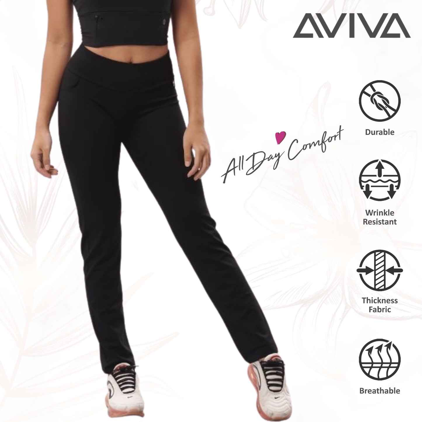 AVIVA Straight Cut Women's Long Pants (86-4073)