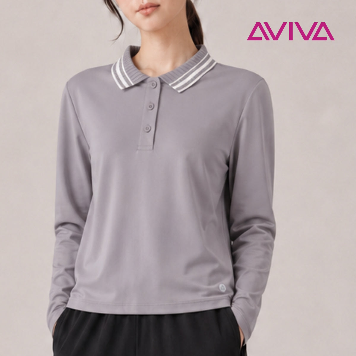AVIVA Flexline Long-Sleeve Polo(81-11004)