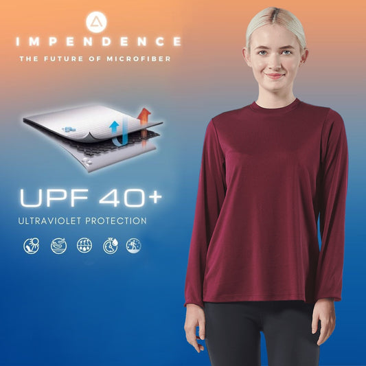 AVIVA Veronica Mircofiber UV Protection Multi Function Fabric Long Sleeve Active Tops (80-9063)