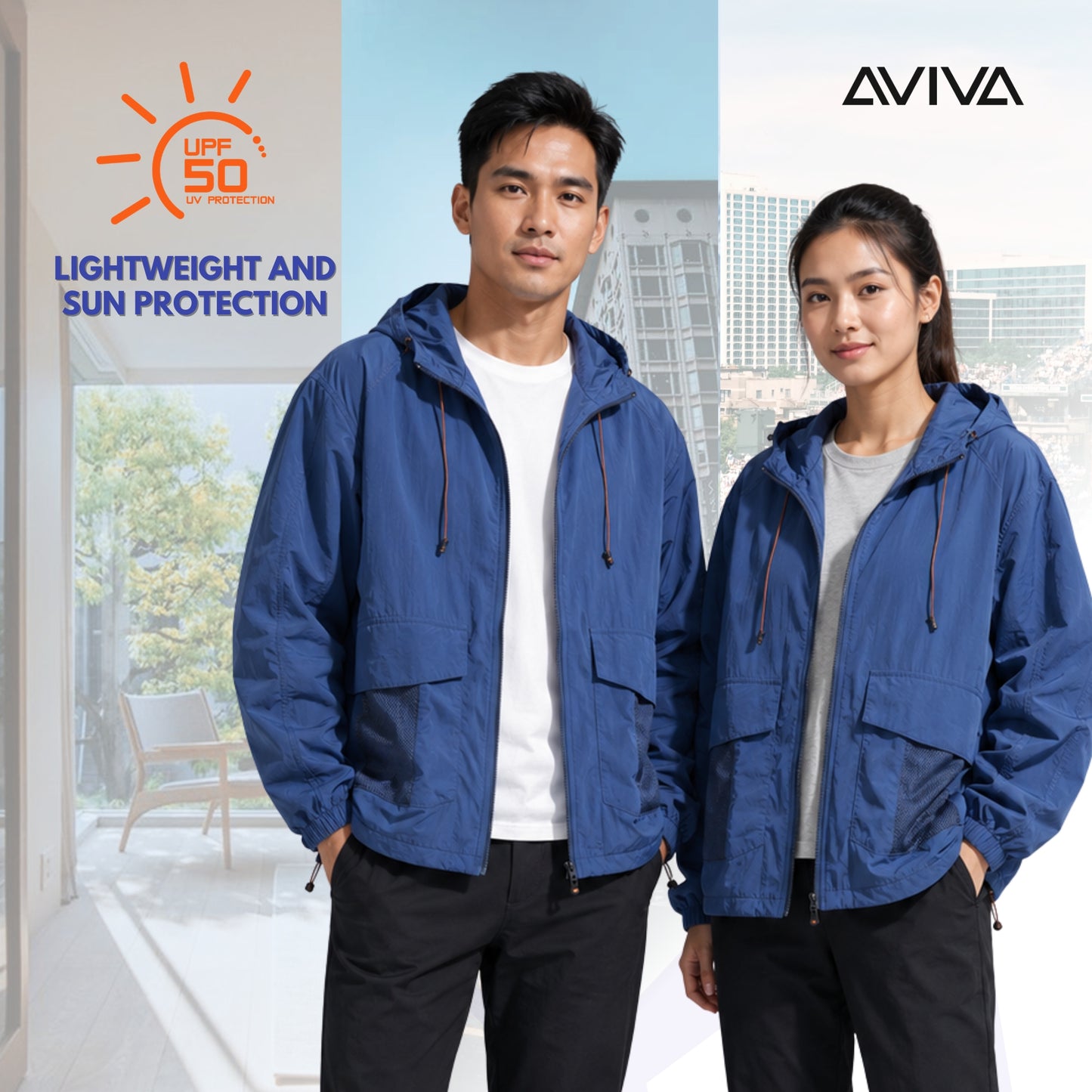 【S - XXL】AVIVA All Day Comfort Unisex Windbreaker (81-10064)