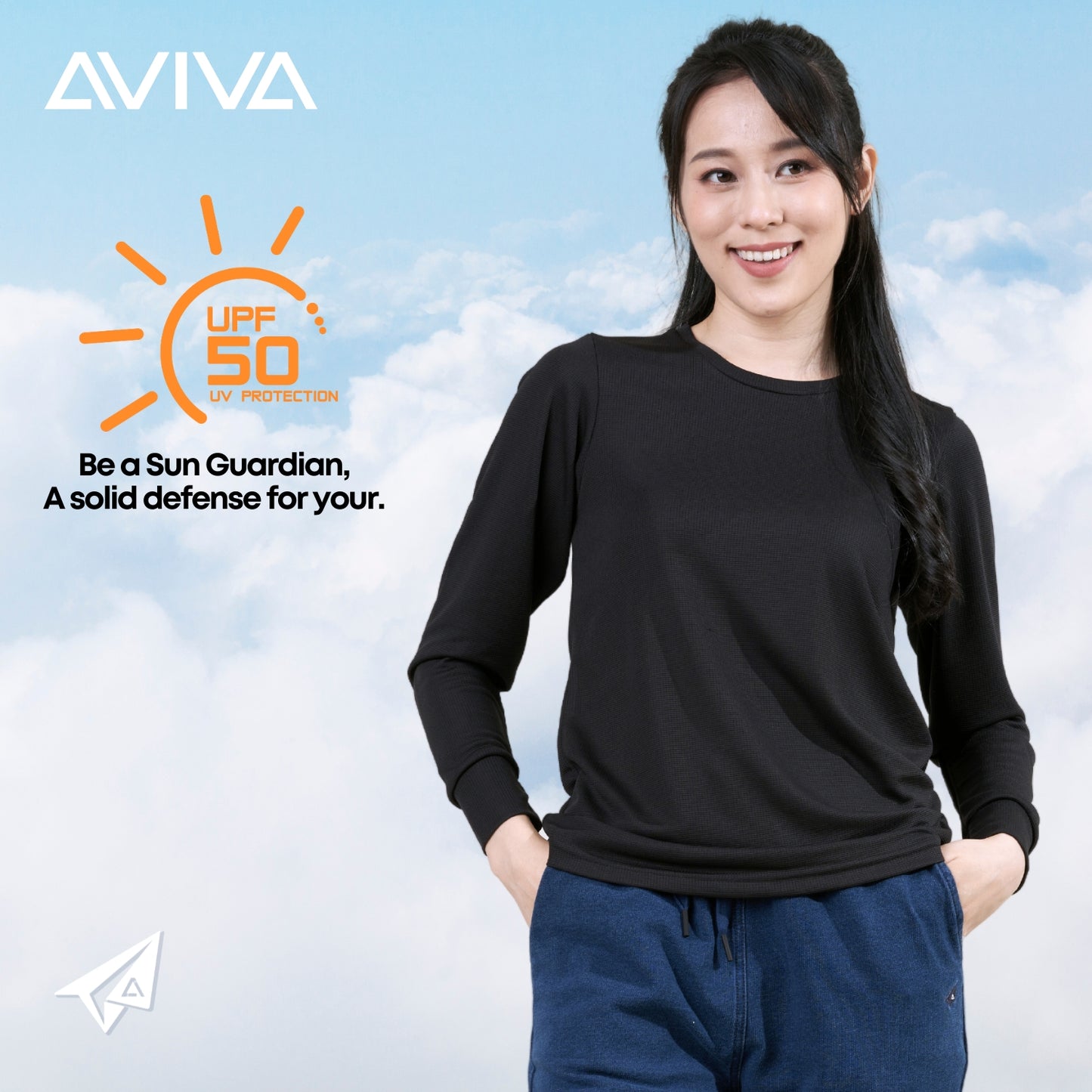 AVIVA A-LINE Lifestyle Women Long Sleeve Mircofiber Tee ( 81-9078 )
