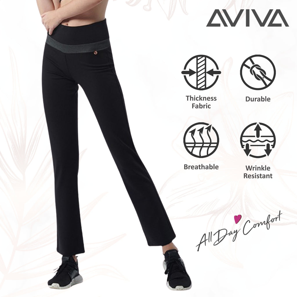 AVIVA Jayla Full Length Straight Cut Women's Long Pants (86-4076)