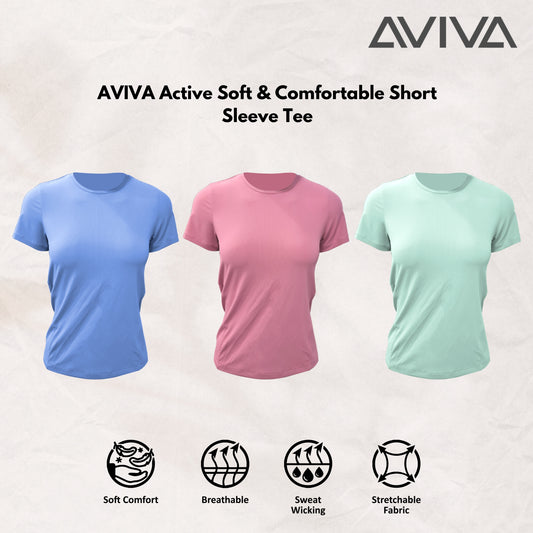 AVIVA Active Soft & Comfortable Short Sleeve Tee (80-8117)