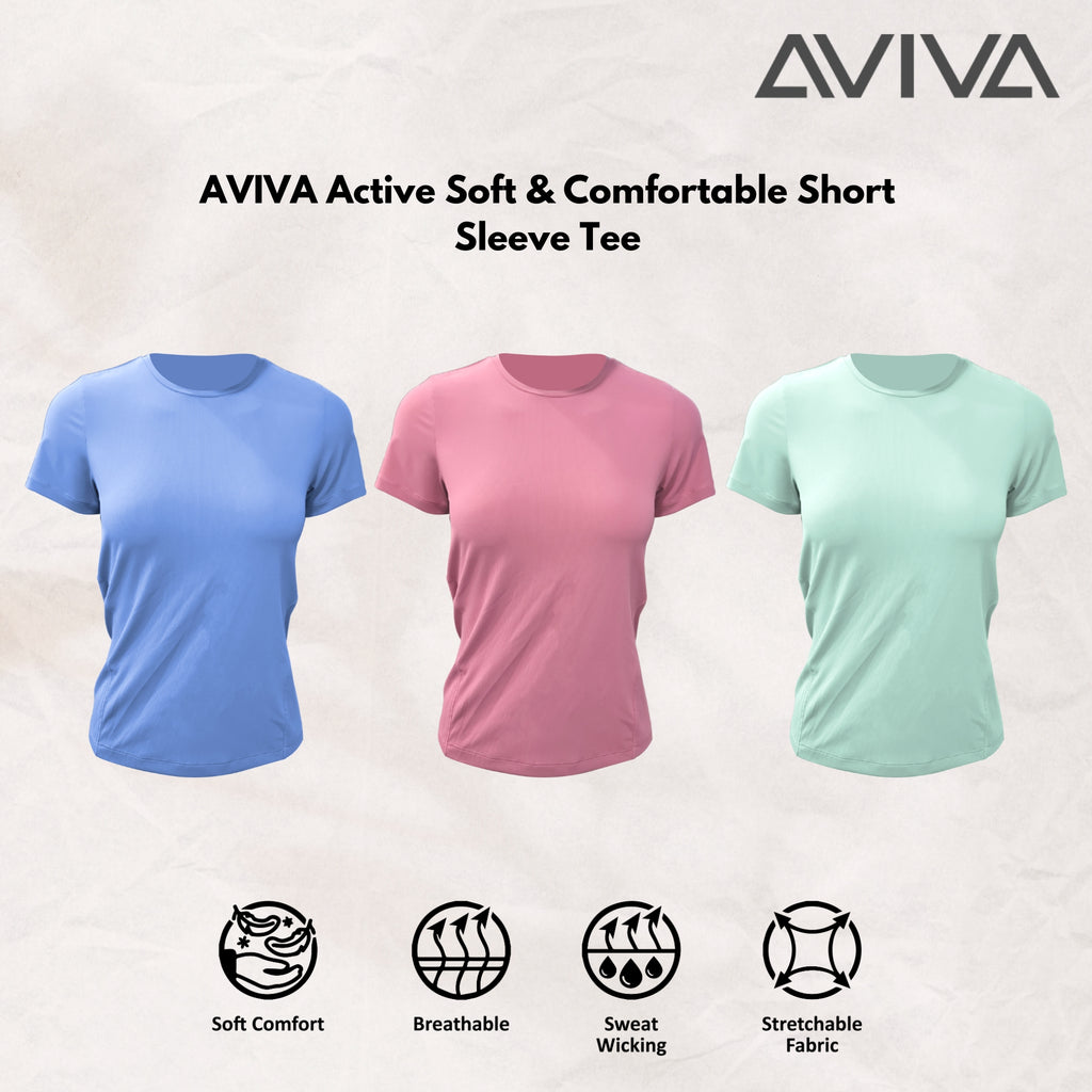 AVIVA Active Soft & Comfortable Short Sleeve Tee (80-8117)