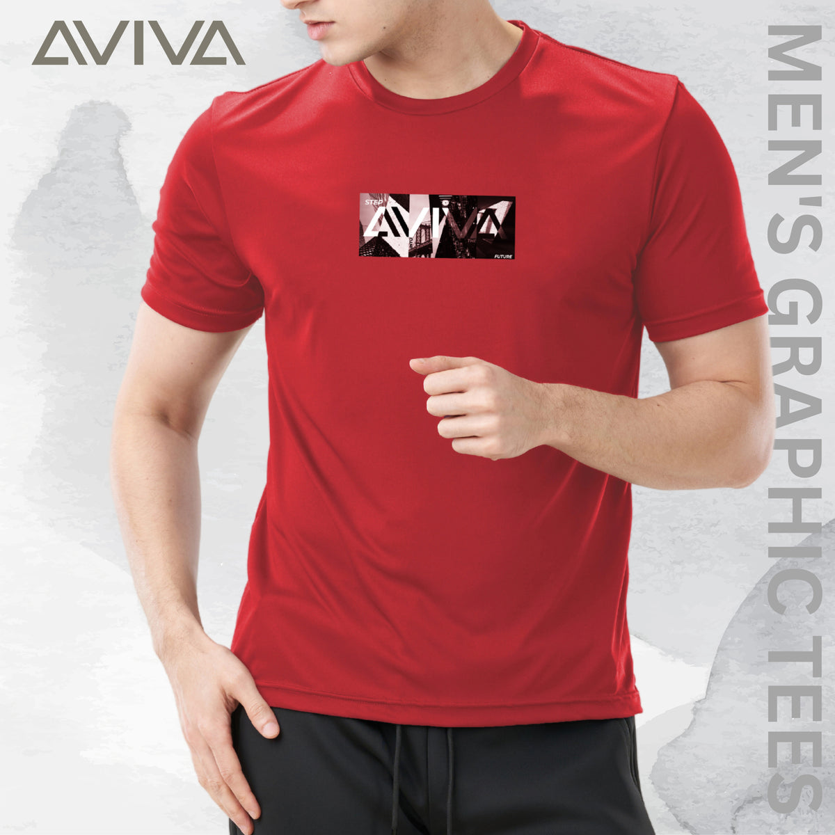 Aviva Men's Graphic Short Sleeve Tee (90-8067)