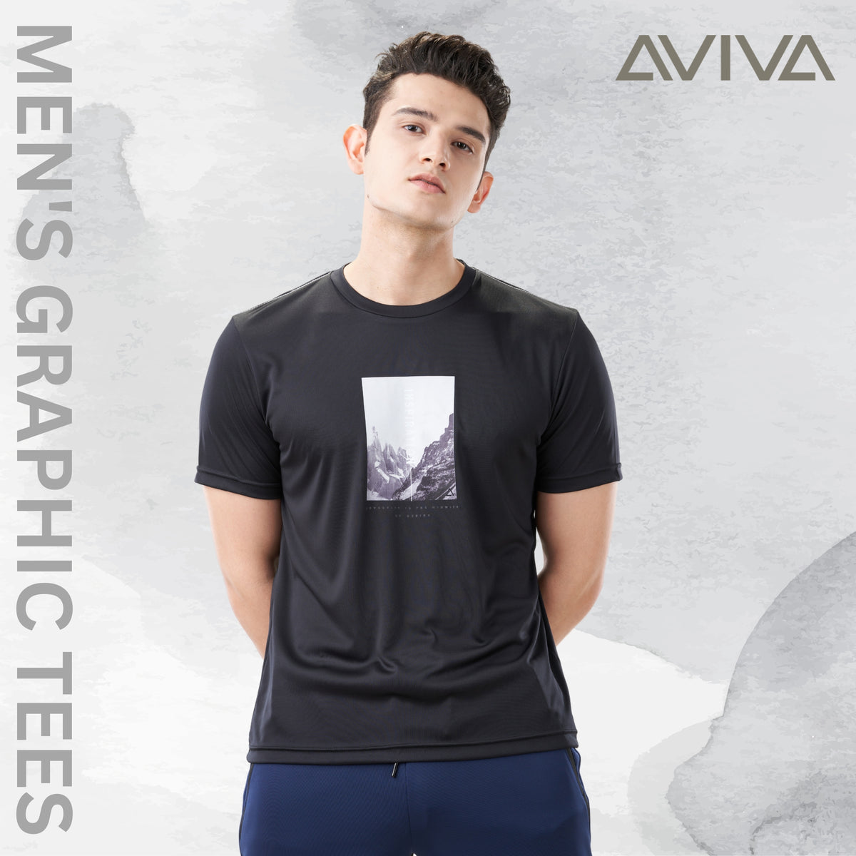 AVIVA Men's Graphic Short Sleeve Tee (91-8047)