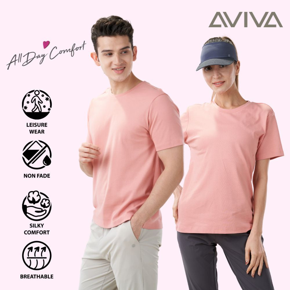 AVIVA Basic Round Neck Cotton T-shirts（ 81-8094 ）
