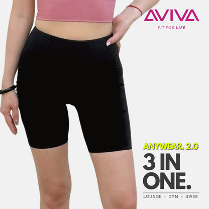 AVIVA ANYWEAR2.0 3-IN-1 Women Pocket Tight Shorts (81-2069)