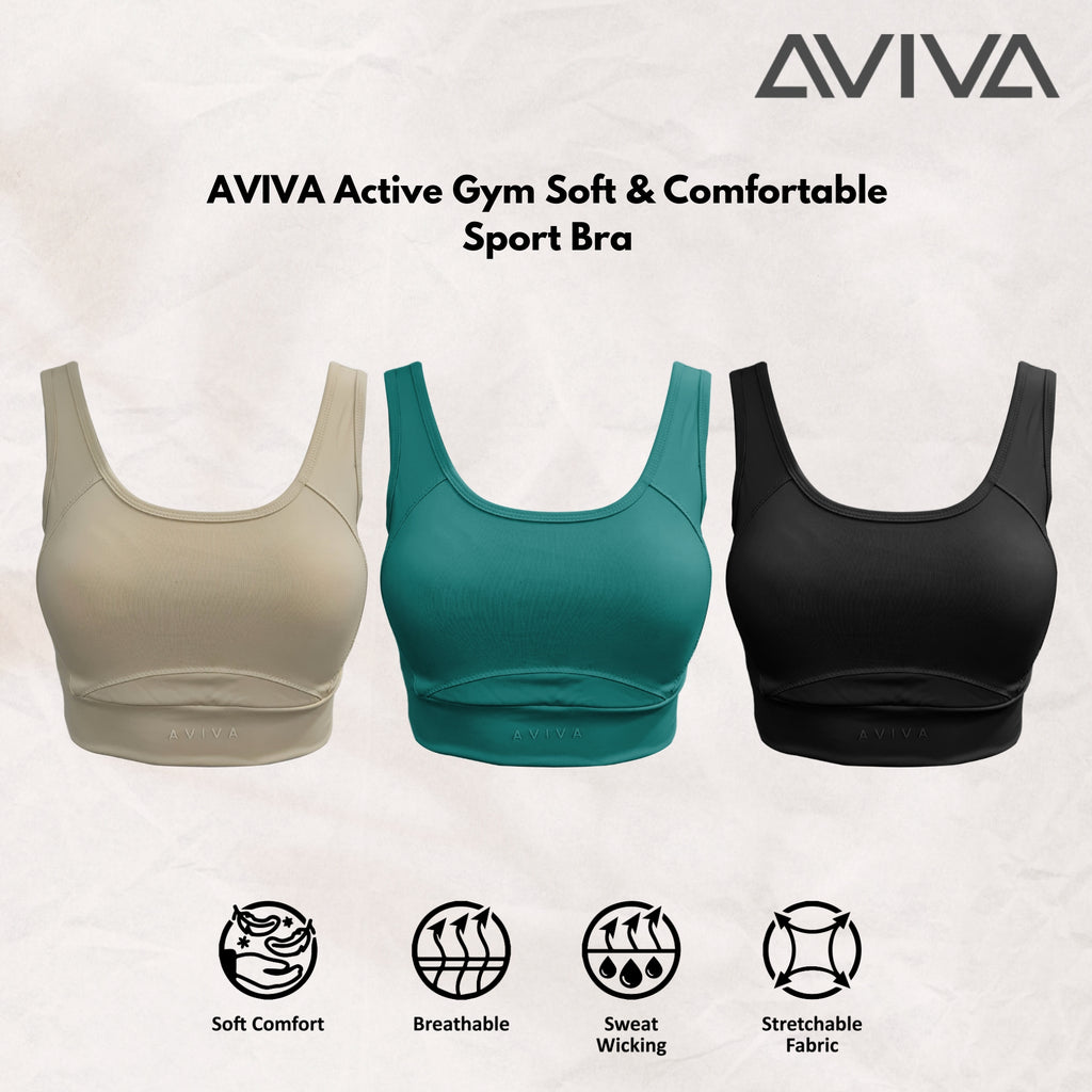 AVIVA Active Gym Soft & Comfortable Sport Bra (81-6122)