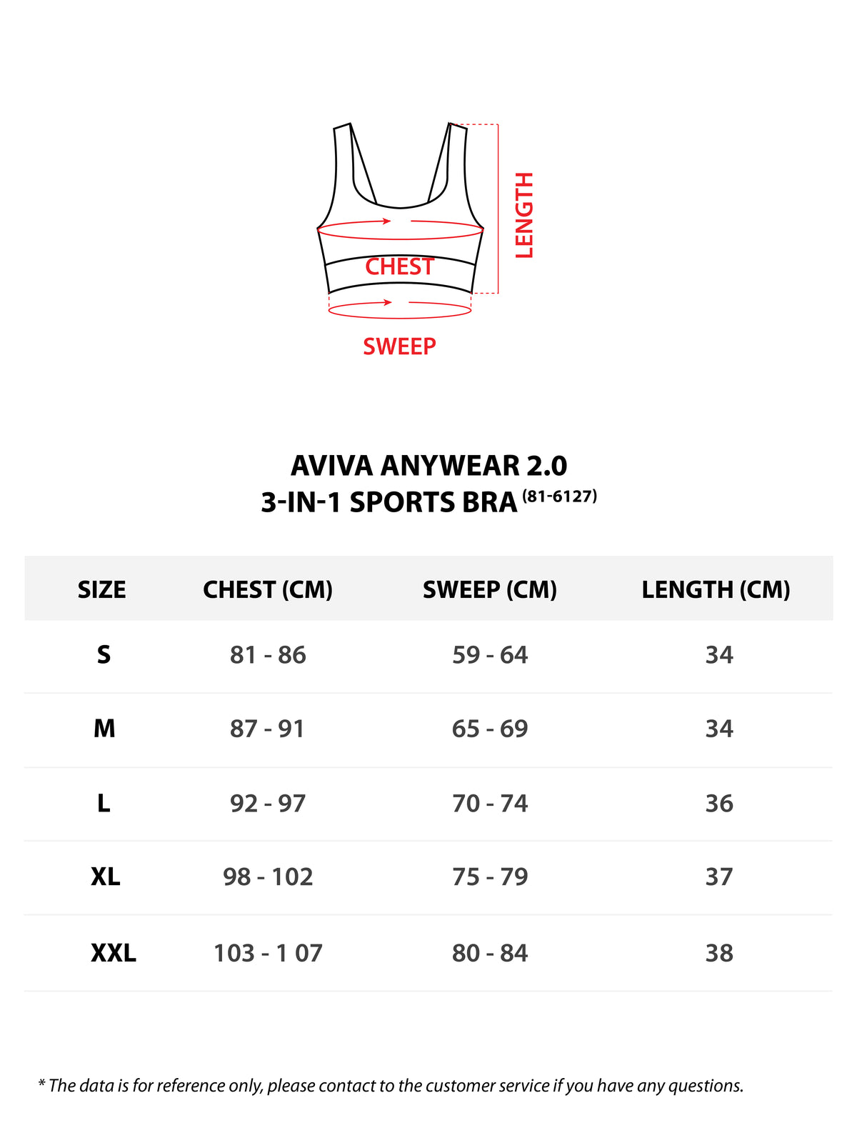 AVIVA ANYWEAR2.0 3-IN-1 Sports Bra (81-6127)