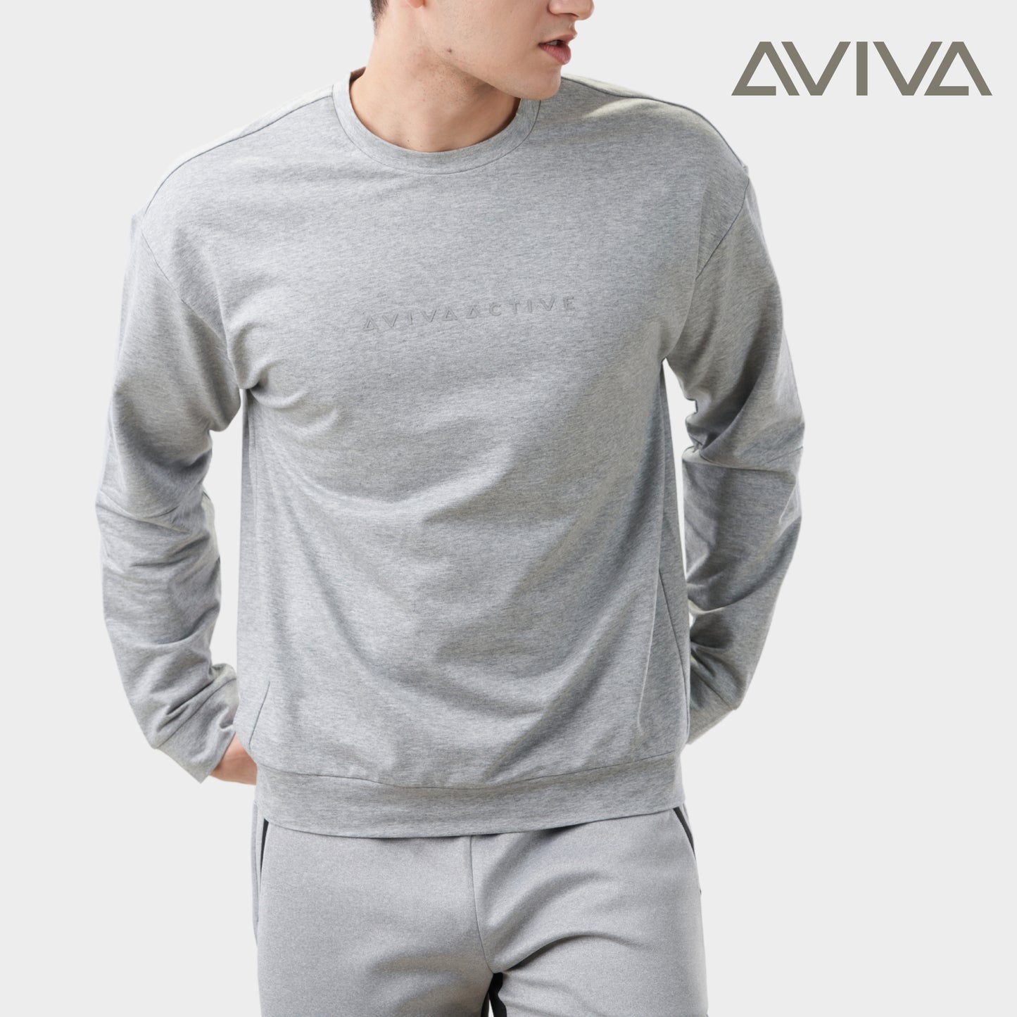 Aviva Liam Cotton Long Sleeve Round Neck Sweater (91-9022)