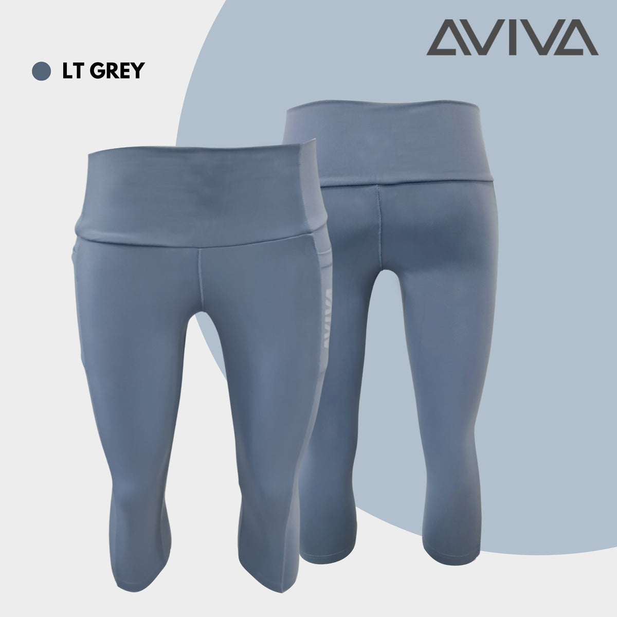 AVIVA Active Sportwear Capri Leggings with Pockets (80-3130)