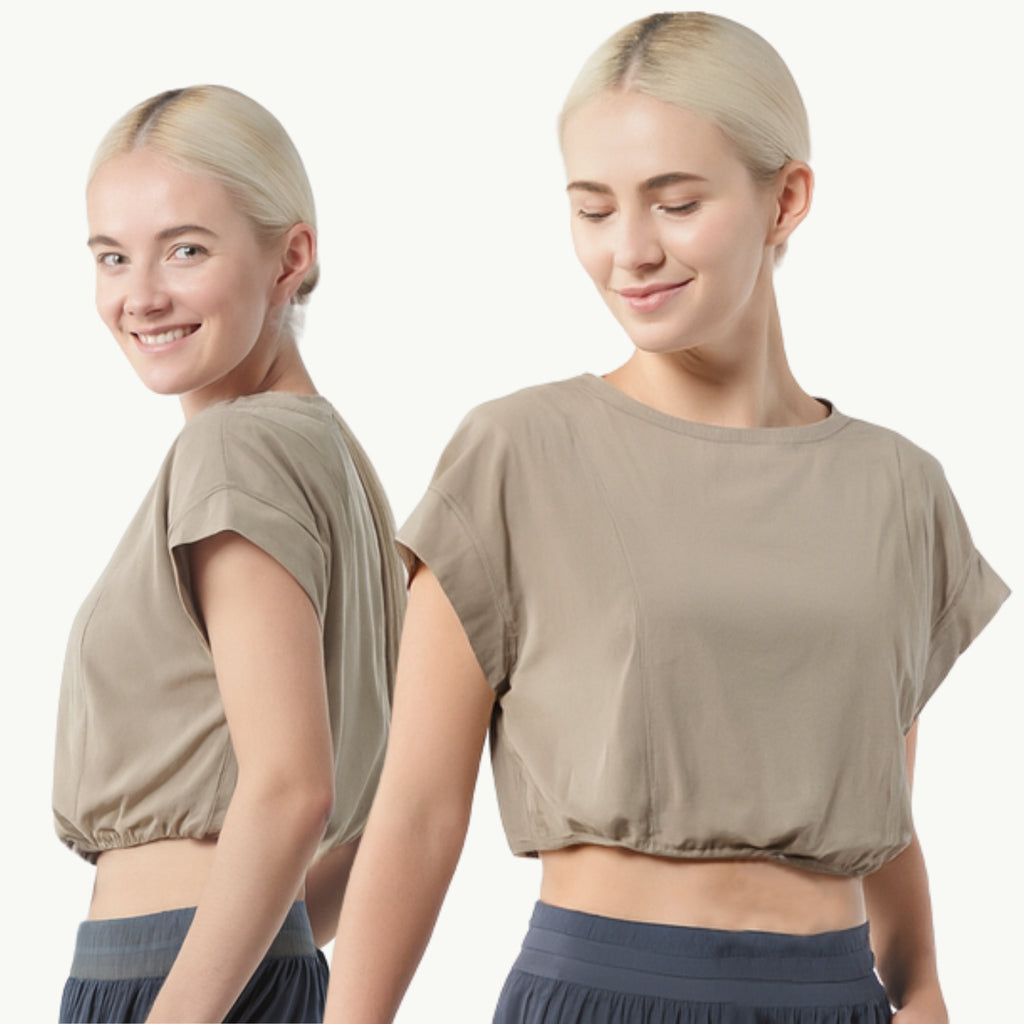 【S - L】AVIVA All Day Comfort Cropped Workout Top (81-8126)