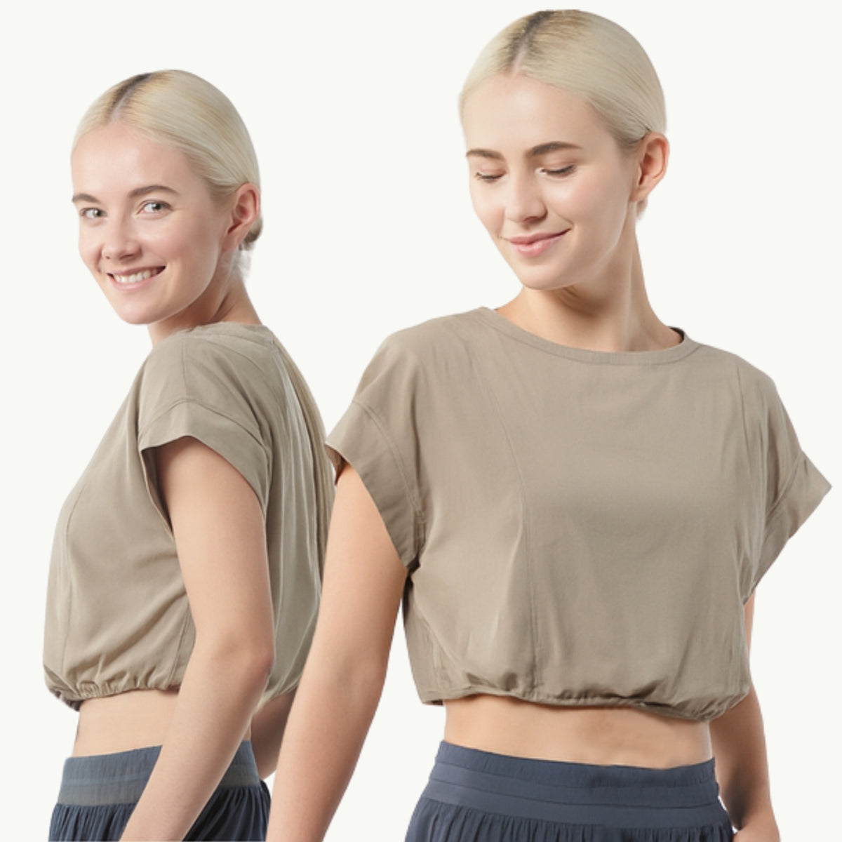 【S - L】AVIVA All Day Comfort Cropped Workout Top (81-8126)