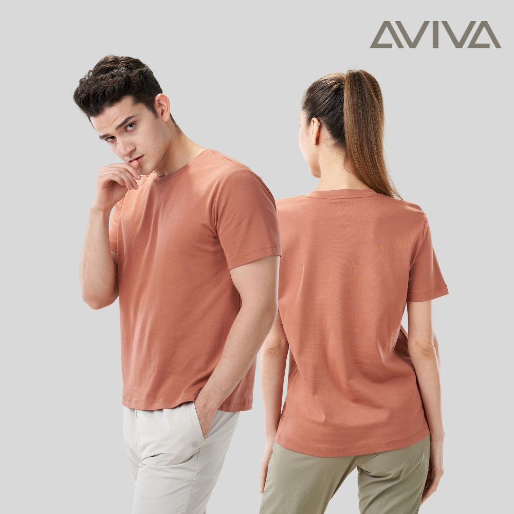 AVIVA Basic Round Neck Cotton T-shirts（ 81-8094 ）