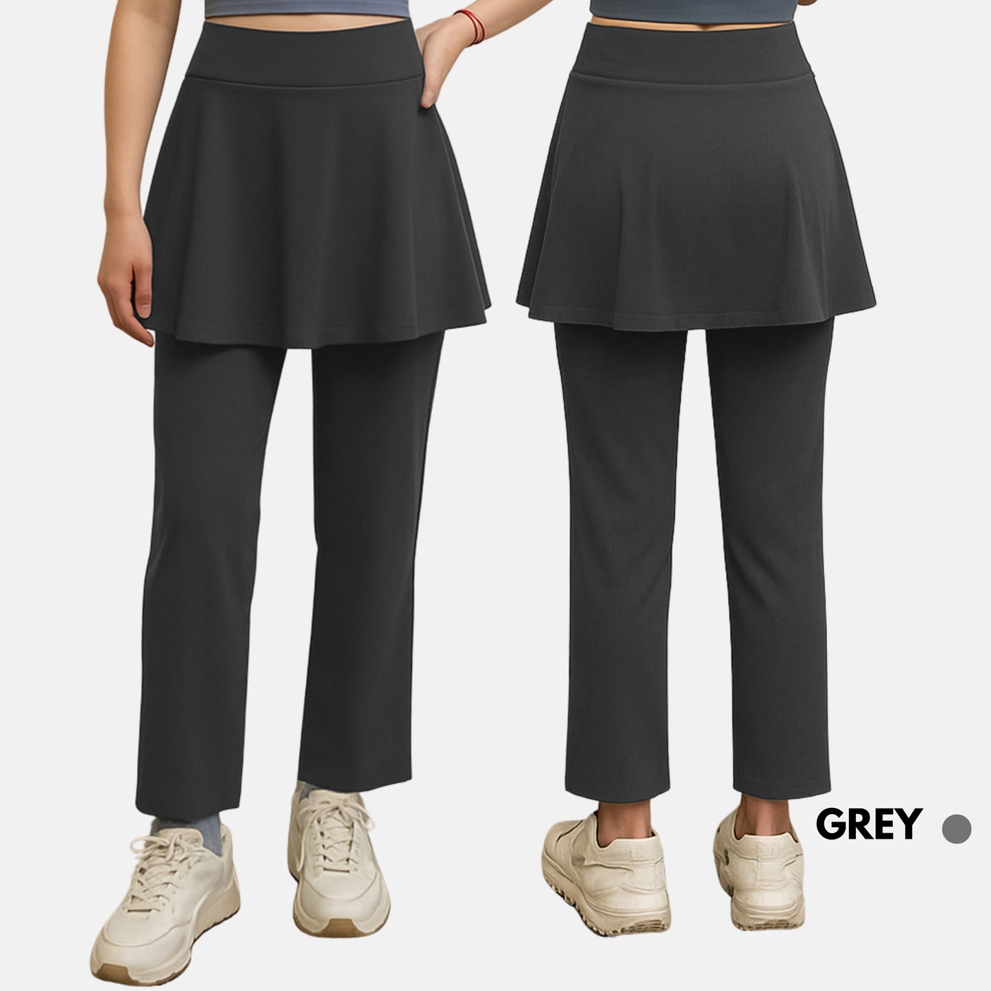 【S - XXL】AVIVA ANYWEAR2.0 3-IN-1 Women Straight Cut Pant with Skirt (81-4241)