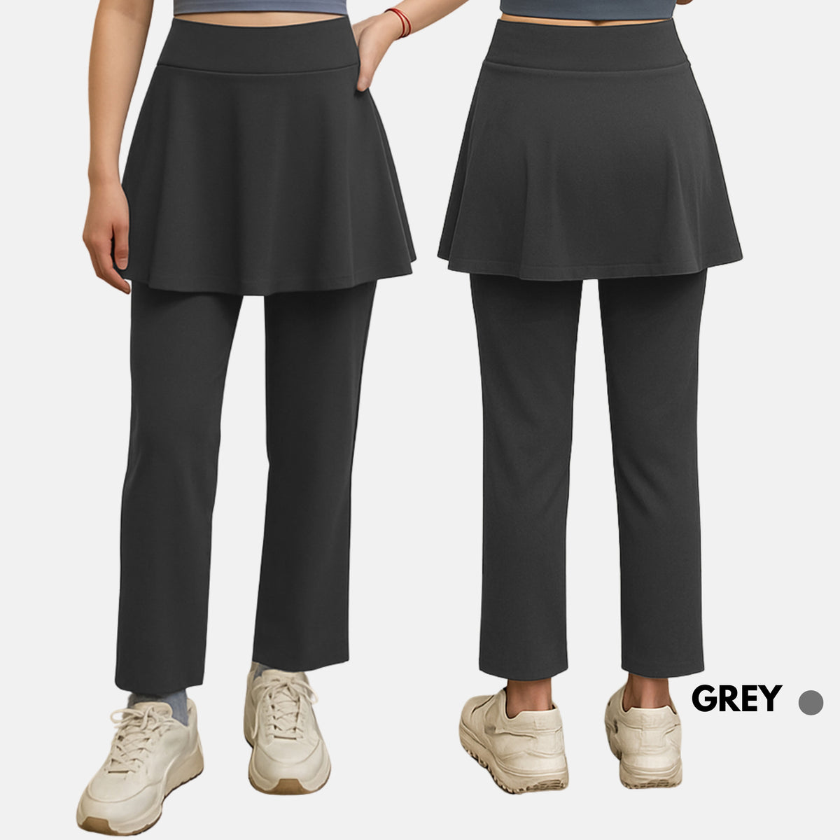 【S - XXL】AVIVA ANYWEAR2.0 3-IN-1 Women Straight Cut Pant with Skirt (81-4241)