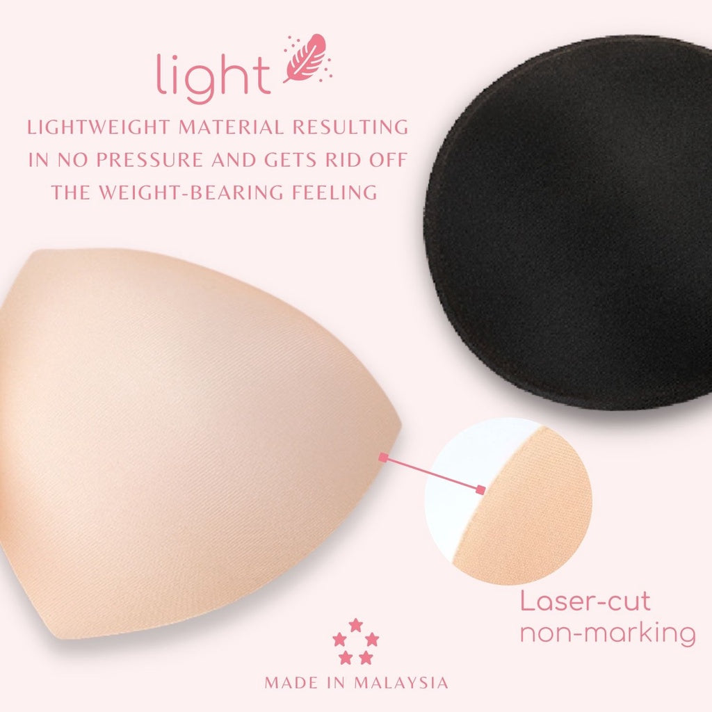 AVIVA Removable Soft Sponge Triangle Round Cups Sports Bra Pad (1414)