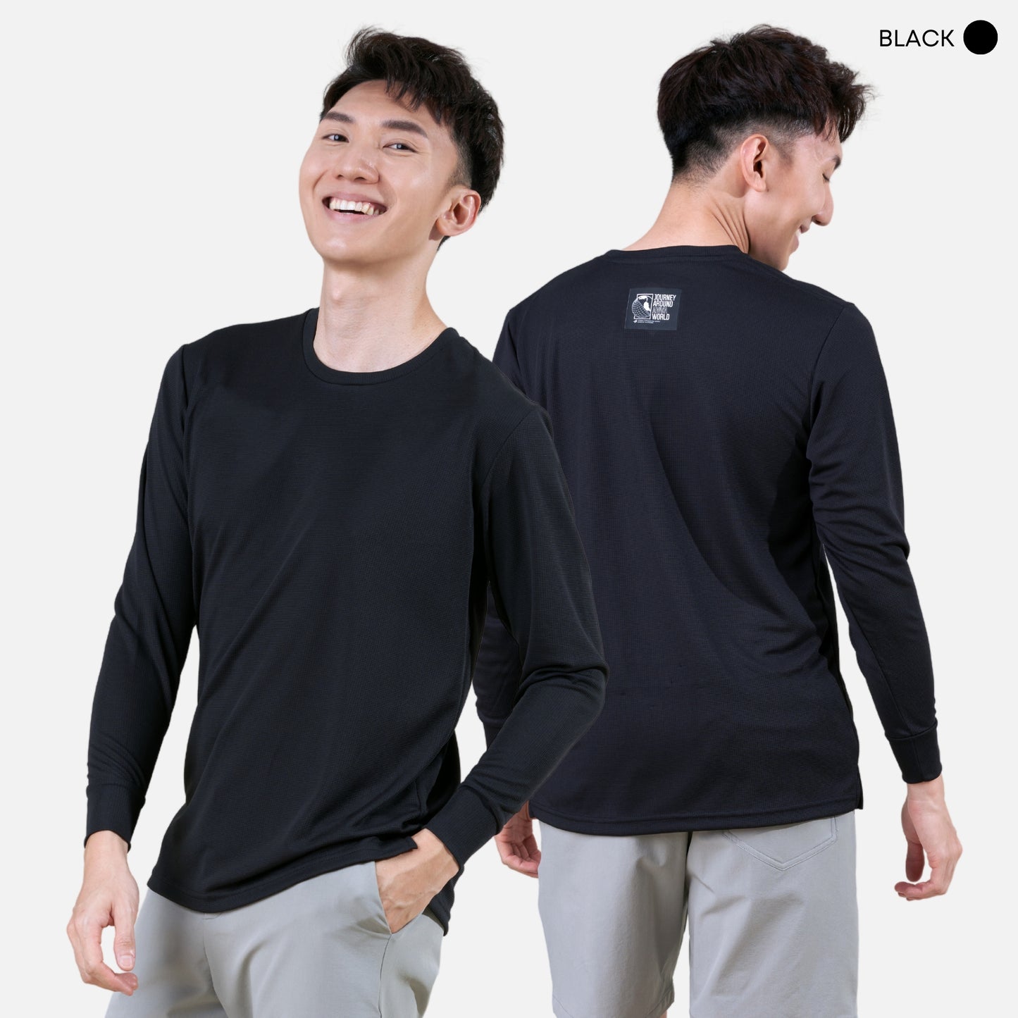 AVIVA A-LINE Lifestyle Mens Long Sleeve Mircofiber Tee (91-9030)
