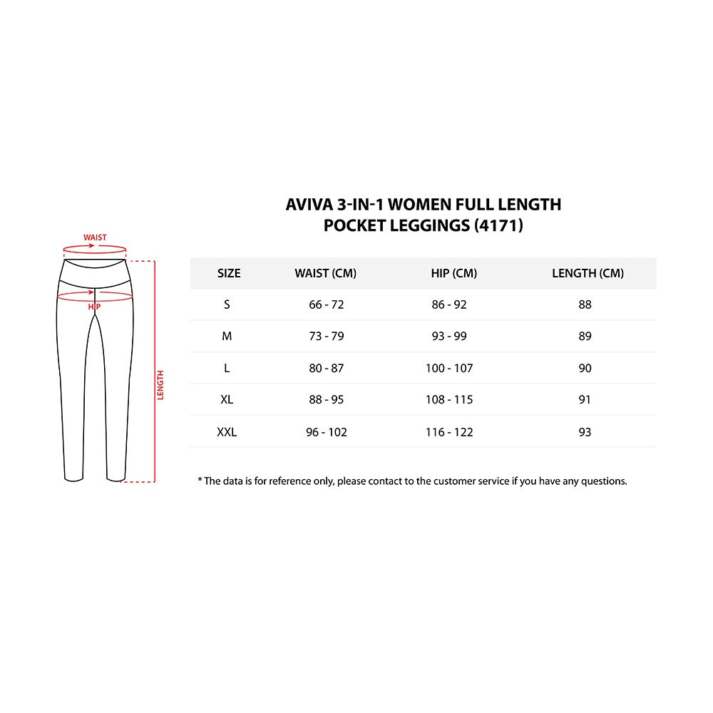 Aviva 3-In-1 Women Full Length Pocket Leggings (81-4171)