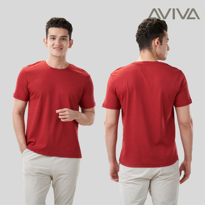 AVIVA Basic Round Neck Cotton T-shirts（ 81-8094 ）