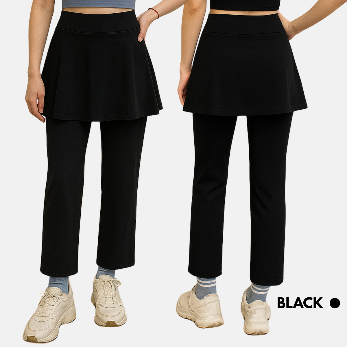 【S - XXL】AVIVA ANYWEAR2.0 3-IN-1 Women Straight Cut Pant with Skirt (81-4241)