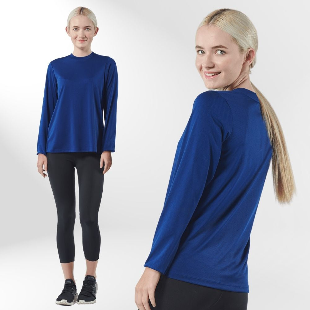 AVIVA Veronica Mircofiber UV Protection Multi Function Fabric Long Sleeve Active Tops (80-9063)