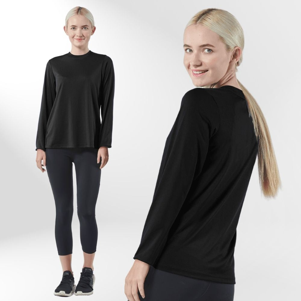 AVIVA Veronica Mircofiber UV Protection Multi Function Fabric Long Sleeve Active Tops (80-9063)