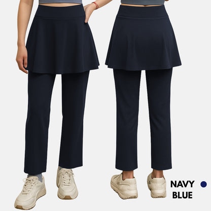 【S - XXL】AVIVA ANYWEAR2.0 3-IN-1 Women Straight Cut Pant with Skirt (81-4241)