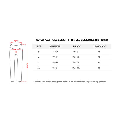 AVIVA Ava Full Length Fitness Leggings (86-4042)