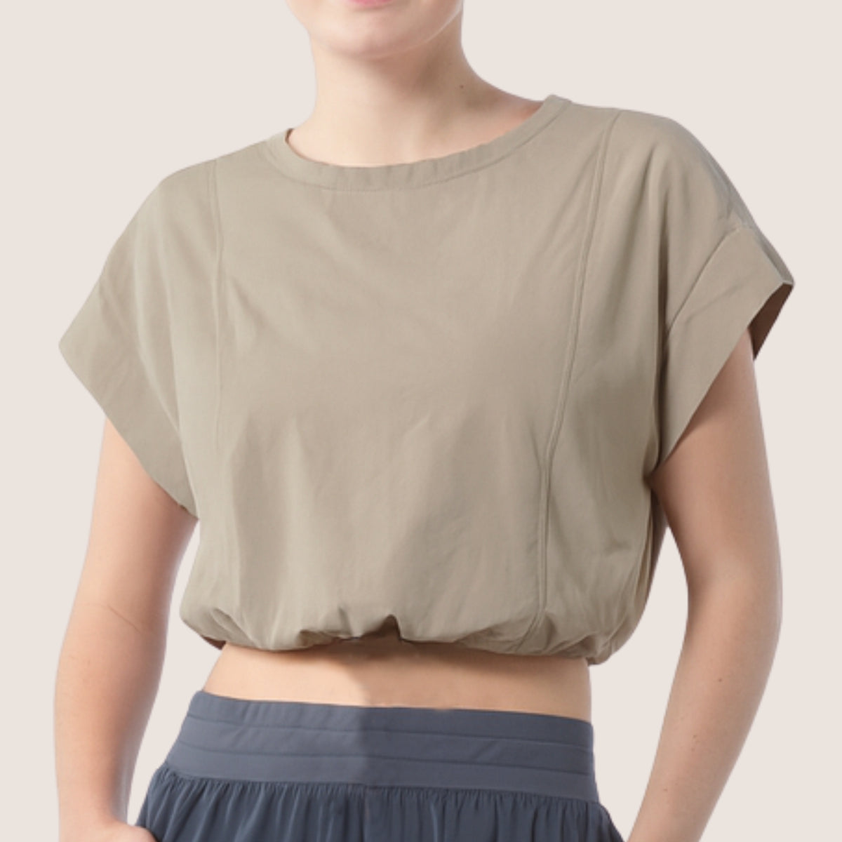 【S - L】AVIVA All Day Comfort Cropped Workout Top (81-8126)