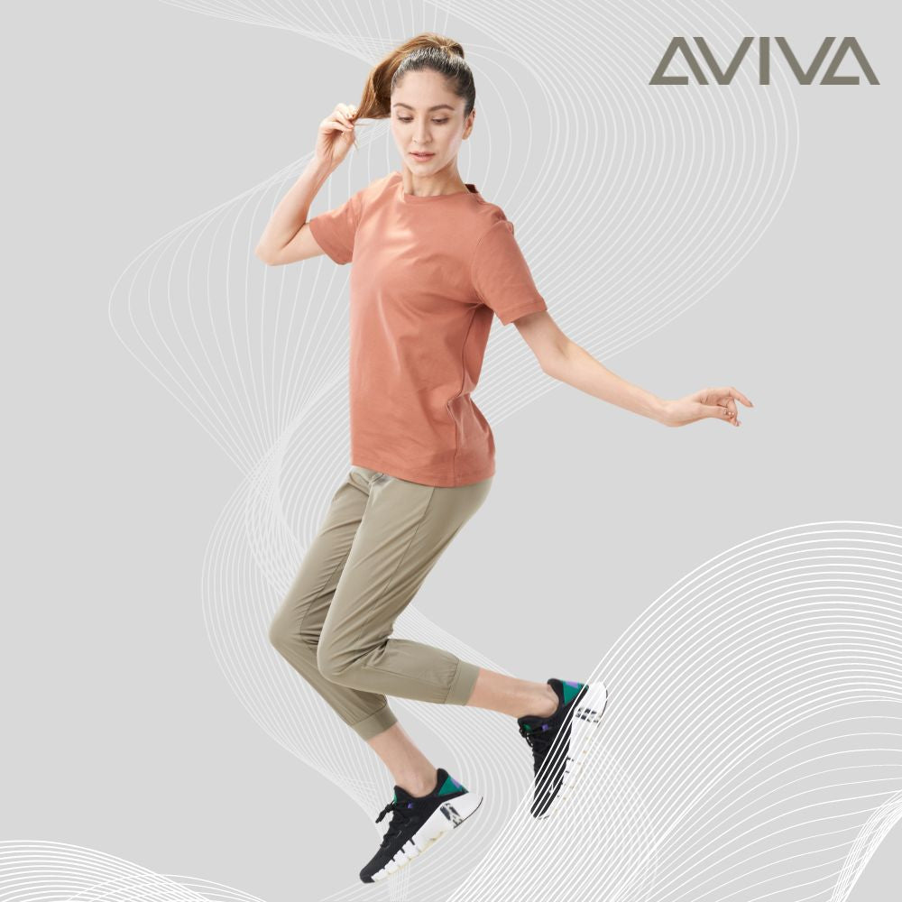 AVIVA Basic Round Neck Cotton T-shirts（ 81-8094 ）