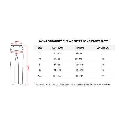 AVIVA Straight Cut Women's Long Pants (86-4073)