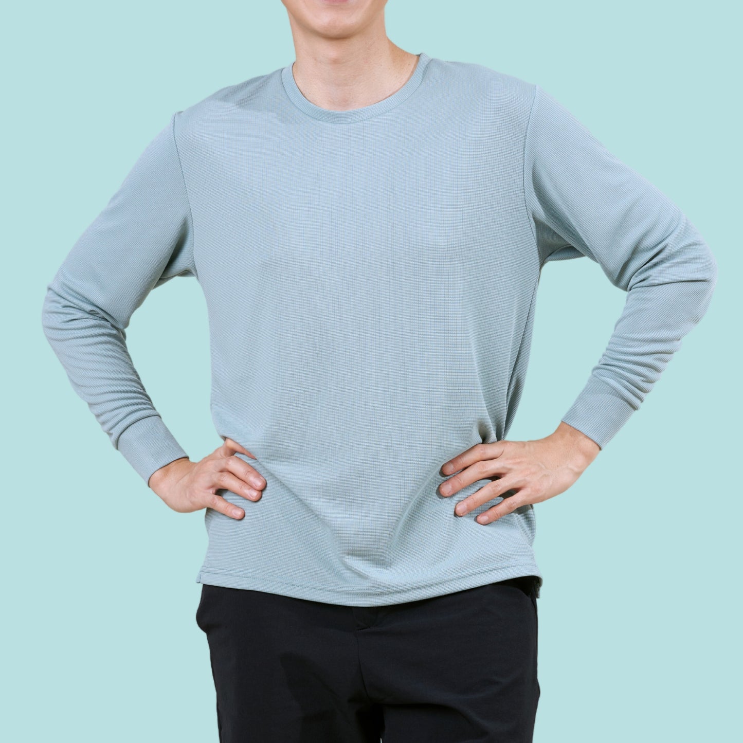 AVIVA A-LINE Lifestyle Mens Long Sleeve Mircofiber Tee (91-9030)