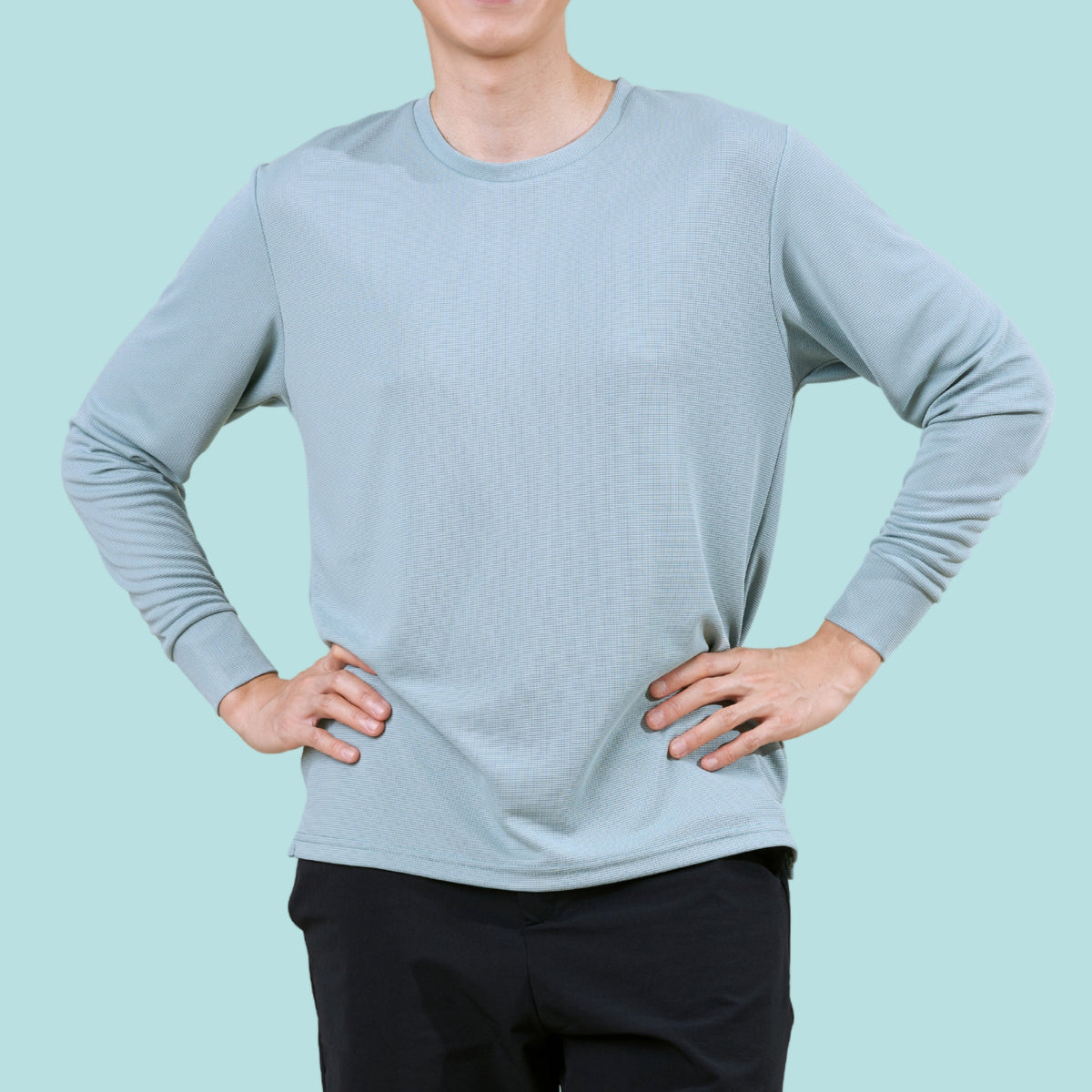 AVIVA A-LINE Lifestyle Mens Long Sleeve Mircofiber Tee (91-9030)