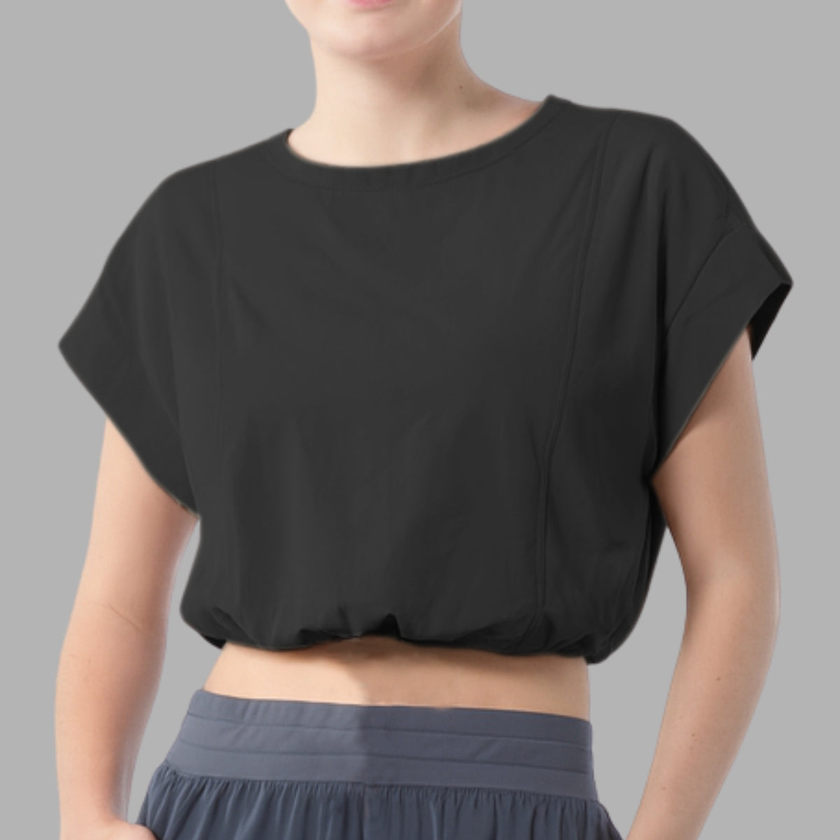 【S - L】AVIVA All Day Comfort Cropped Workout Top (81-8126)
