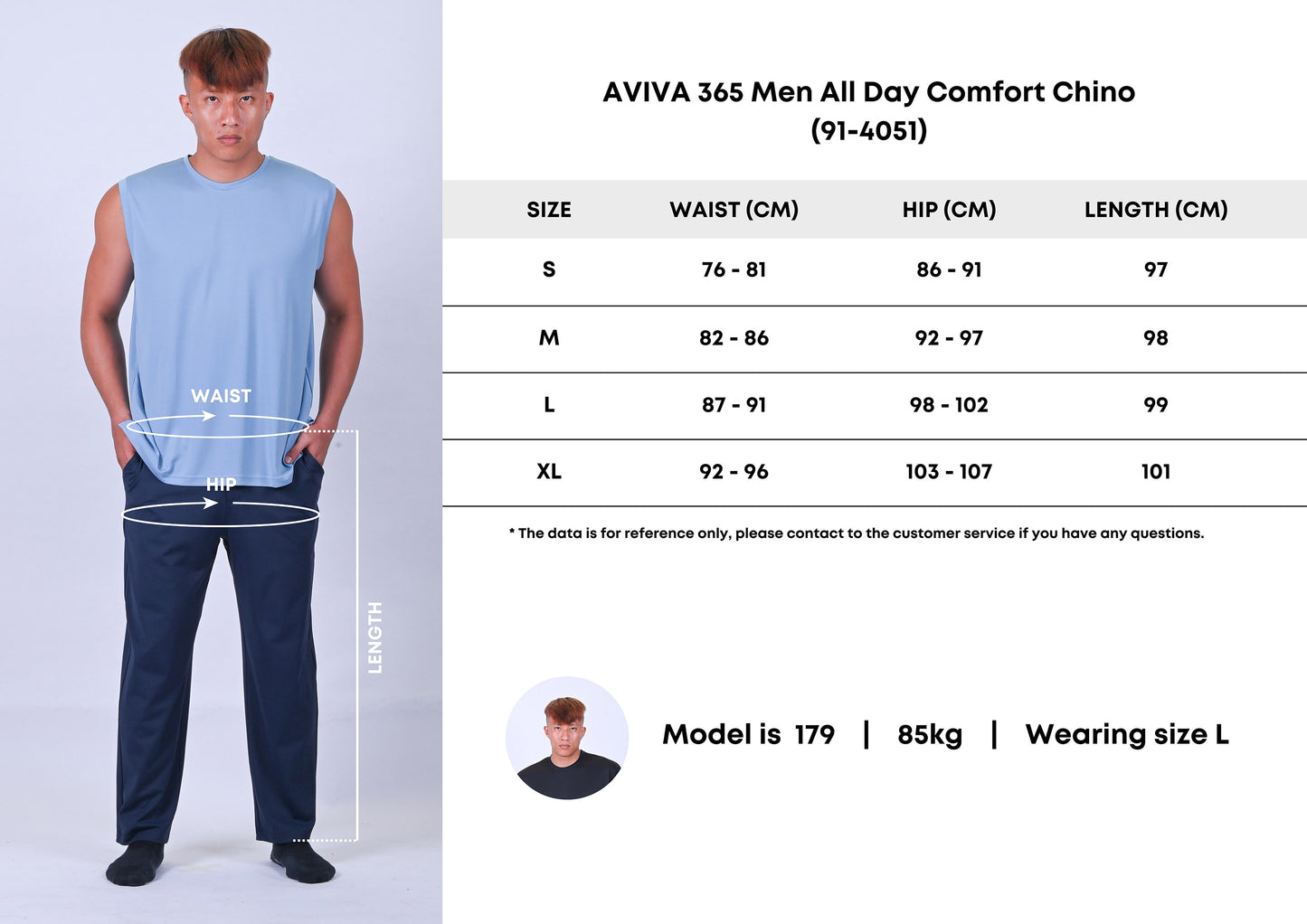 AVIVA 365 Men All Day Comfort Chino (91-4051)