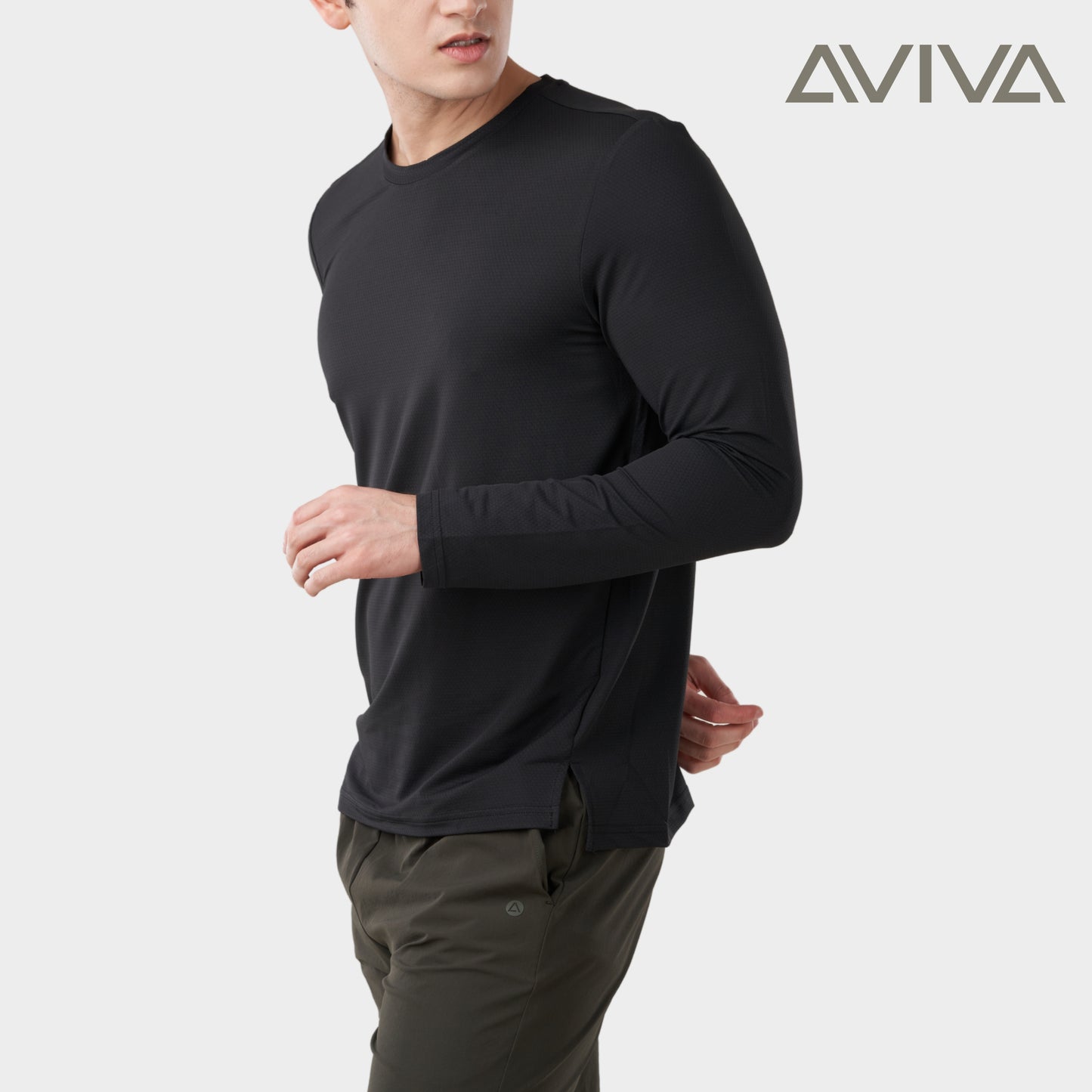 Aviva Liam Cotton Long Sleeve Round Neck Sweater (91-9022)