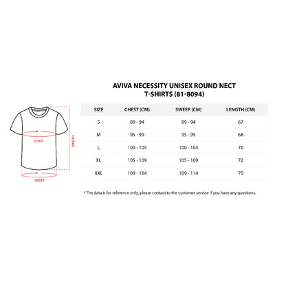 AVIVA Basic Round Neck Cotton T-shirts（ 81-8094 ）