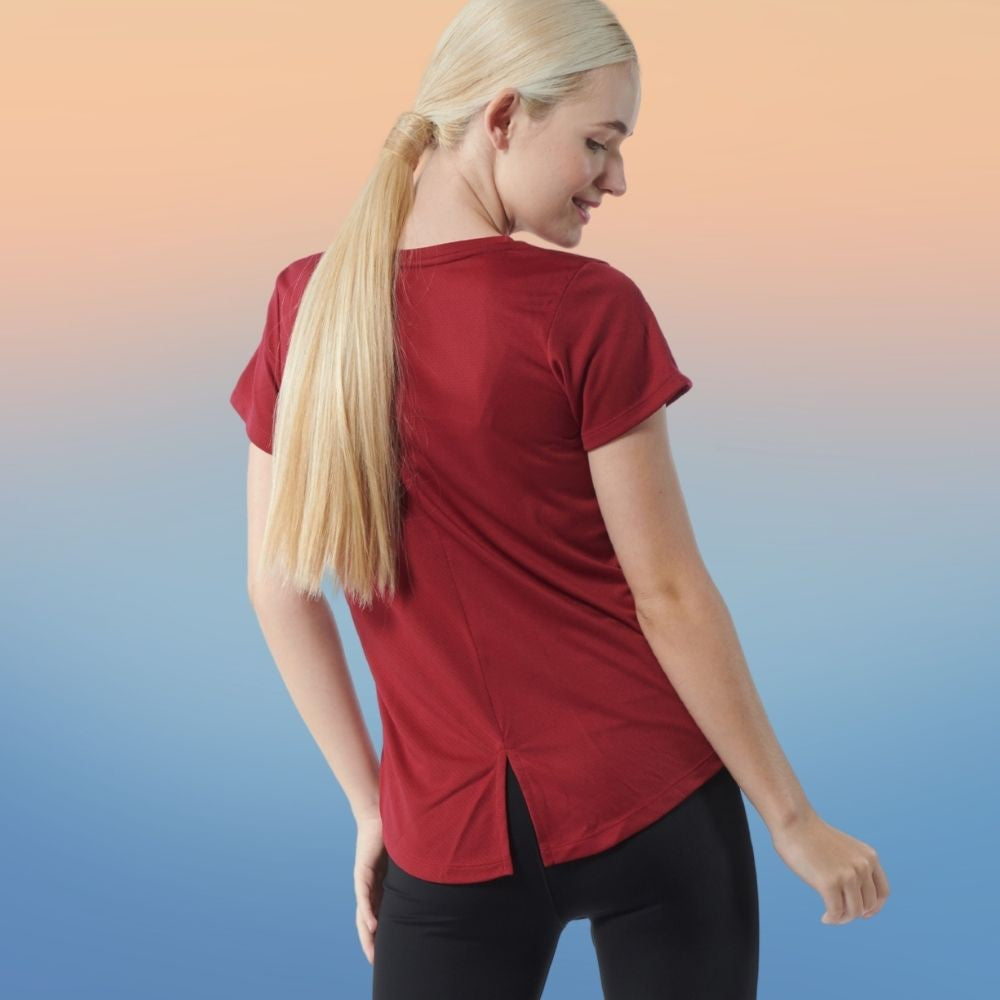 AVIVA Alita Microfiber UV Protection Fabric Short Sleeve Tops (80-8083)