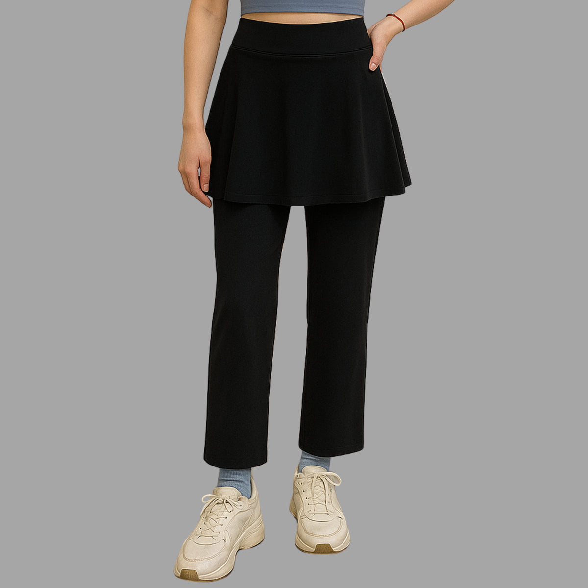 【S - XXL】AVIVA ANYWEAR2.0 3-IN-1 Women Straight Cut Pant with Skirt (81-4241)