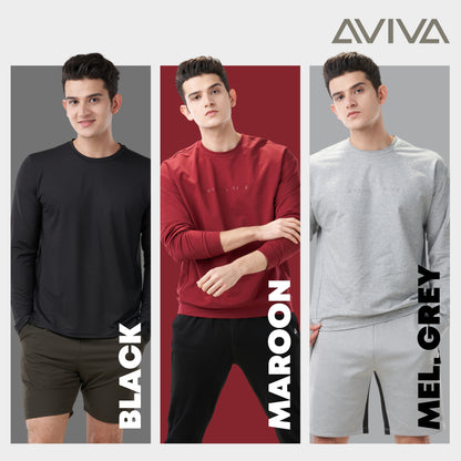 Aviva Liam Cotton Long Sleeve Round Neck Sweater (91-9022)