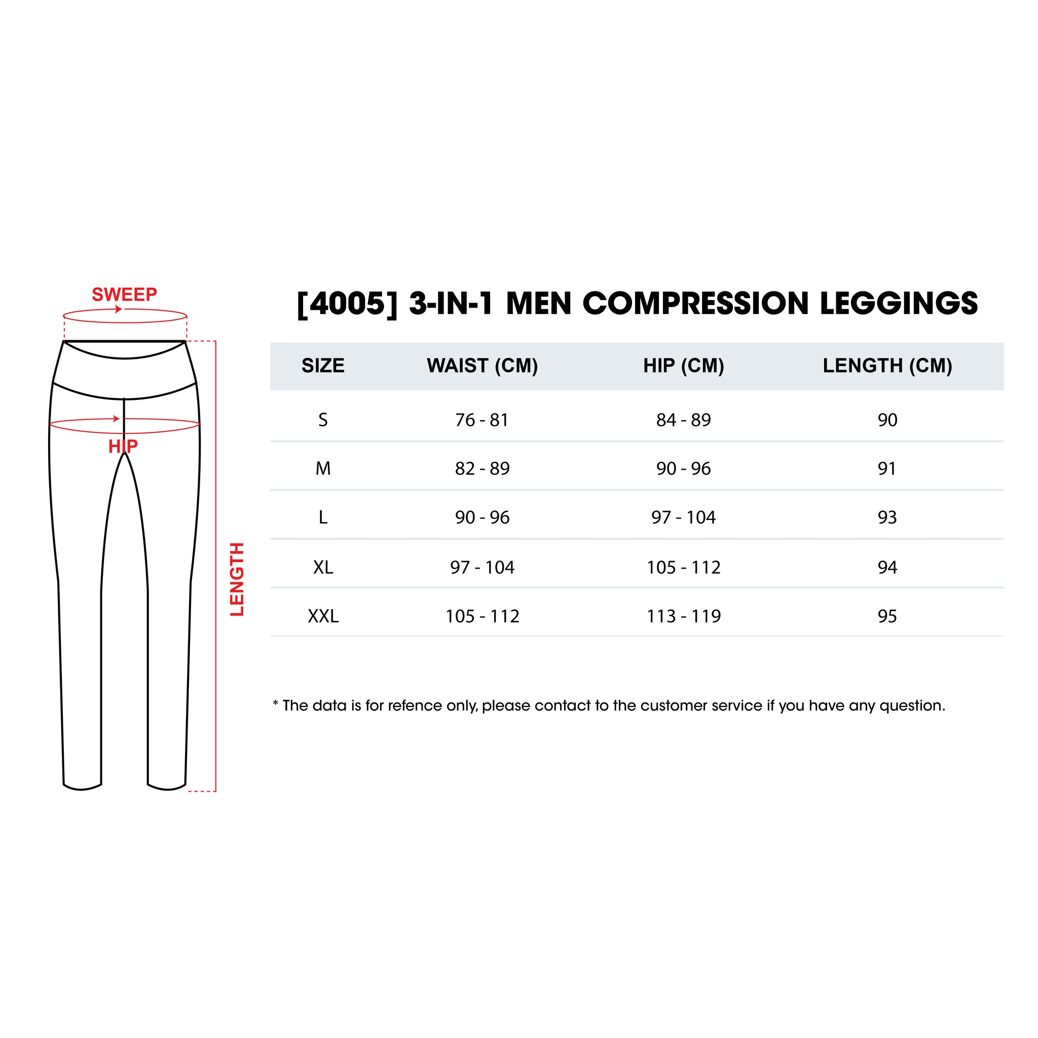 AVIVA 3-in-1 Men Compression Leggings (91-4005)