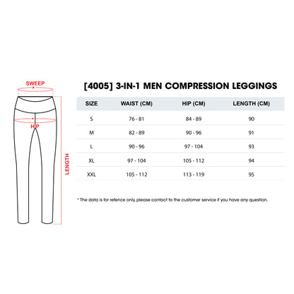 AVIVA 3-in-1 Men Compression Leggings (91-4005)
