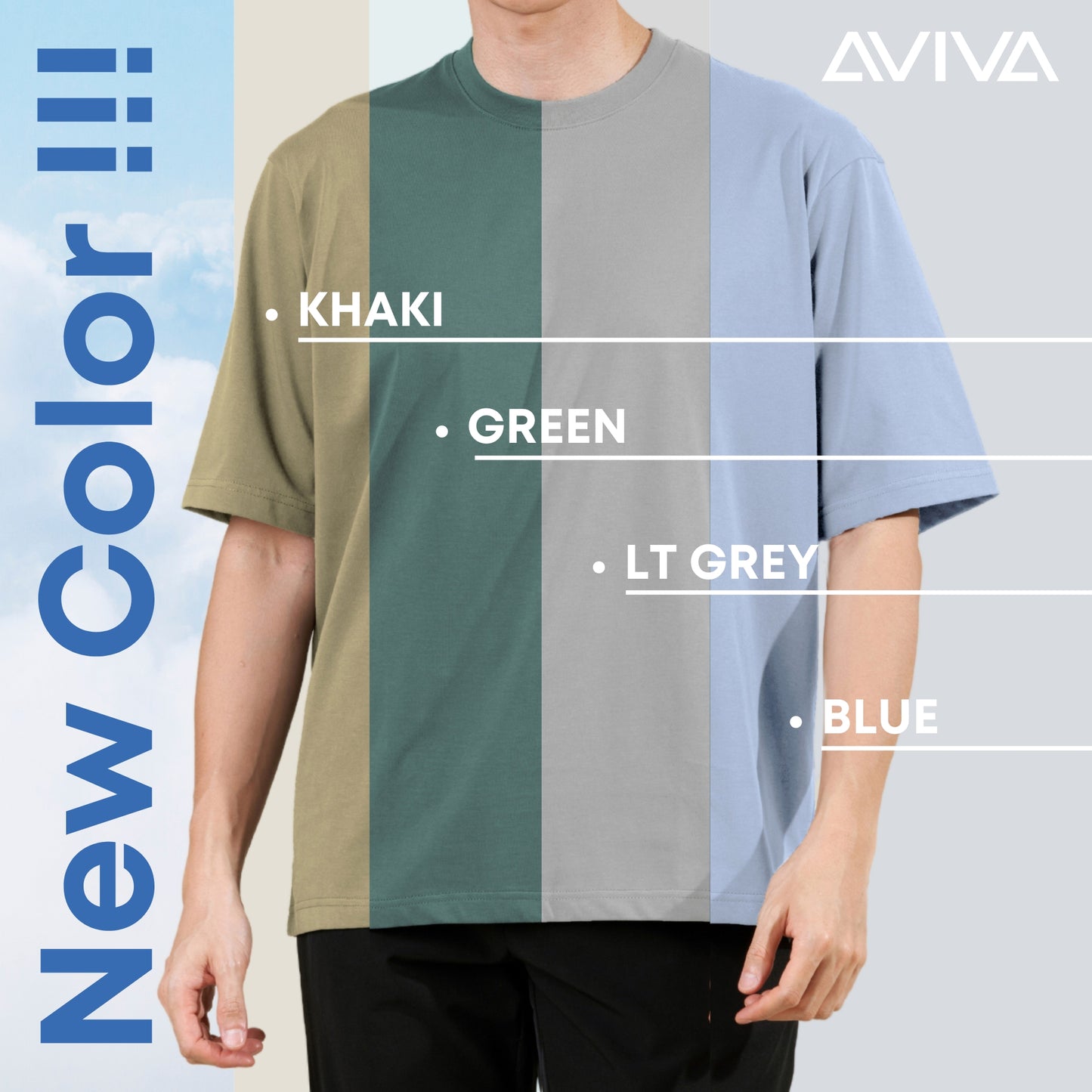 AVIVA A-LINE Lifestyle Cotton Elegance Men Oversize Tee (91-8085)