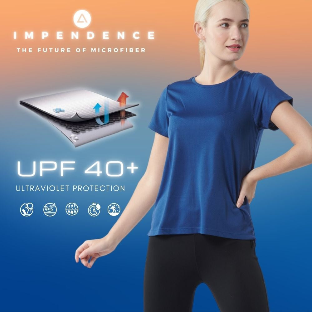 AVIVA Alita Microfiber UV Protection Fabric Short Sleeve Tops (80-8083)