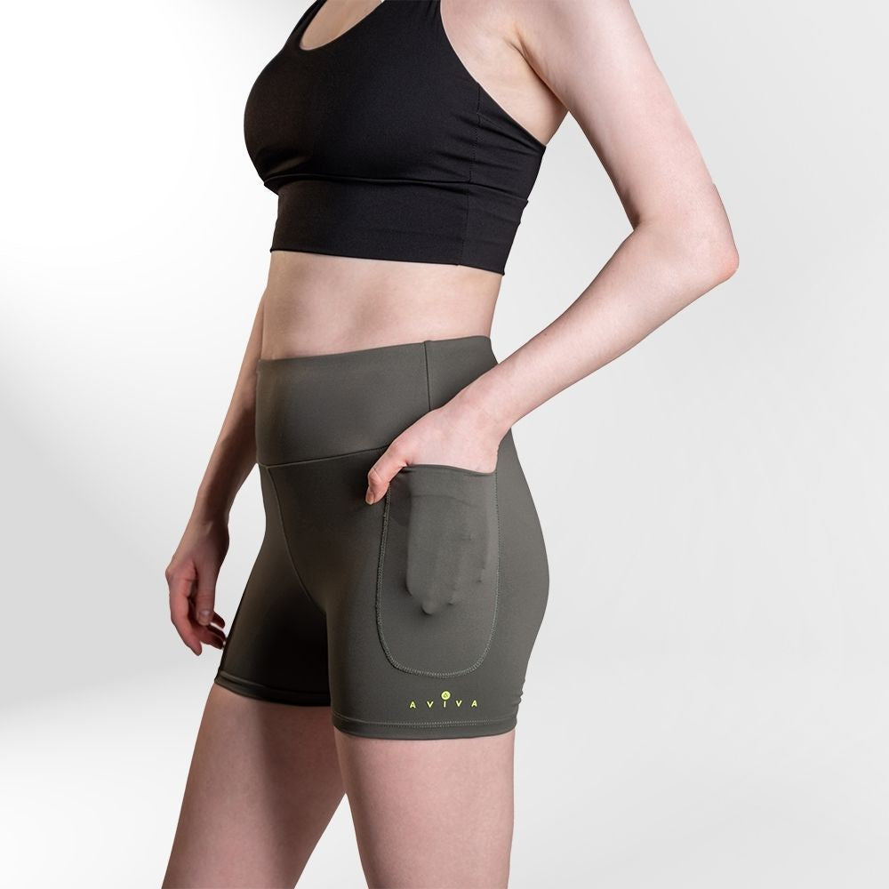 Aviva 3-In-1 Women Pocket Tight Shorts (81-2065)